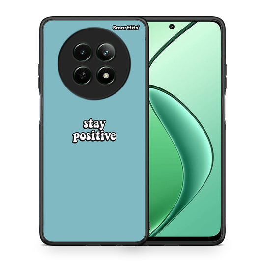 Θήκη Realme 12 5G Positive Text από τη Smartfits με σχέδιο στο πίσω μέρος και μαύρο περίβλημα | Realme 12 5G Positive Text case with colorful back and black bezels