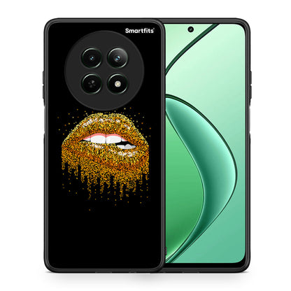 Θήκη Realme 12 5G Golden Valentine από τη Smartfits με σχέδιο στο πίσω μέρος και μαύρο περίβλημα | Realme 12 5G Golden Valentine case with colorful back and black bezels
