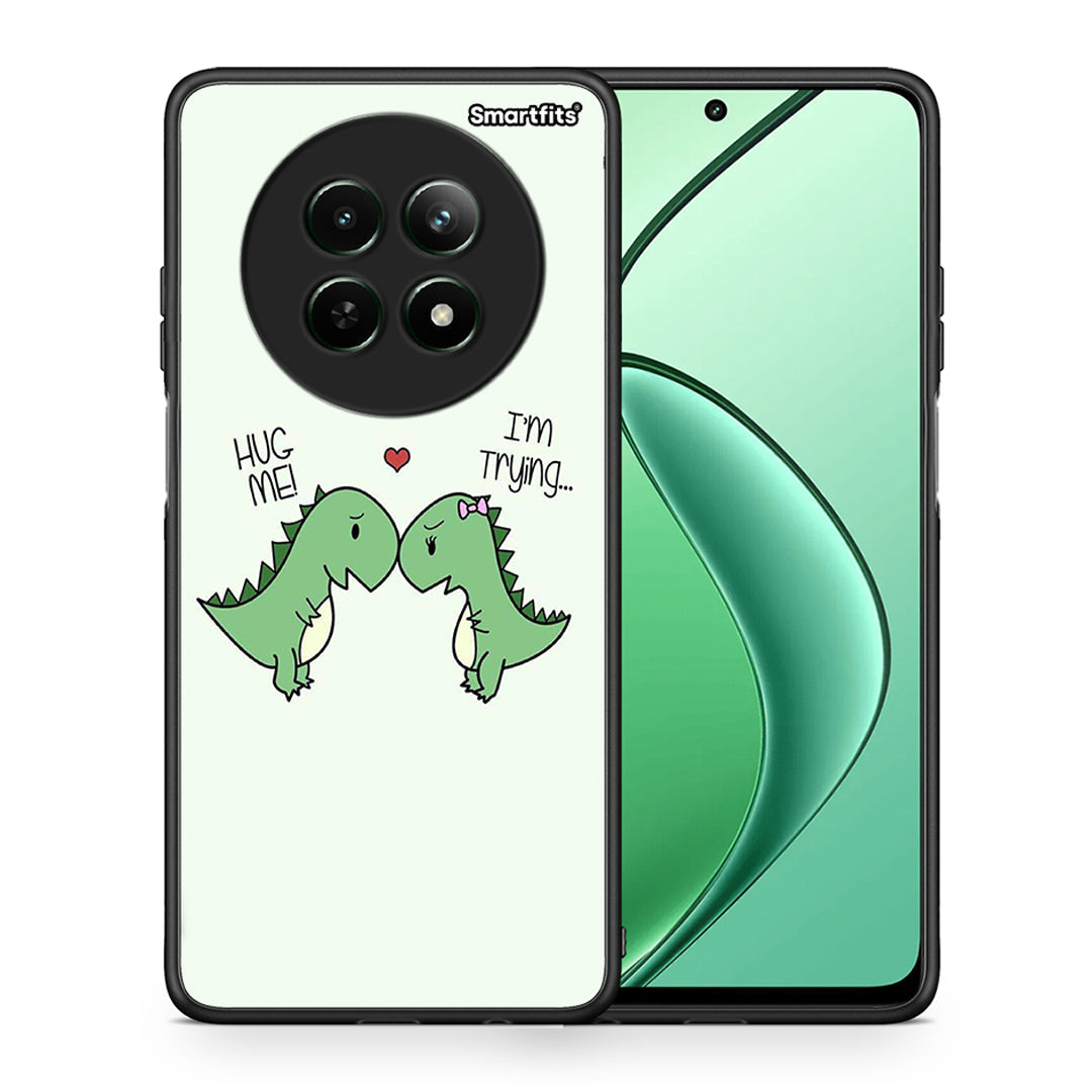 Θήκη Realme 12 5G Rex Valentine από τη Smartfits με σχέδιο στο πίσω μέρος και μαύρο περίβλημα | Realme 12 5G Rex Valentine case with colorful back and black bezels