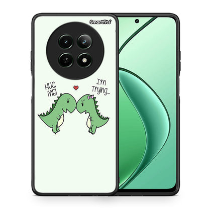 Θήκη Realme 12 5G Rex Valentine από τη Smartfits με σχέδιο στο πίσω μέρος και μαύρο περίβλημα | Realme 12 5G Rex Valentine case with colorful back and black bezels