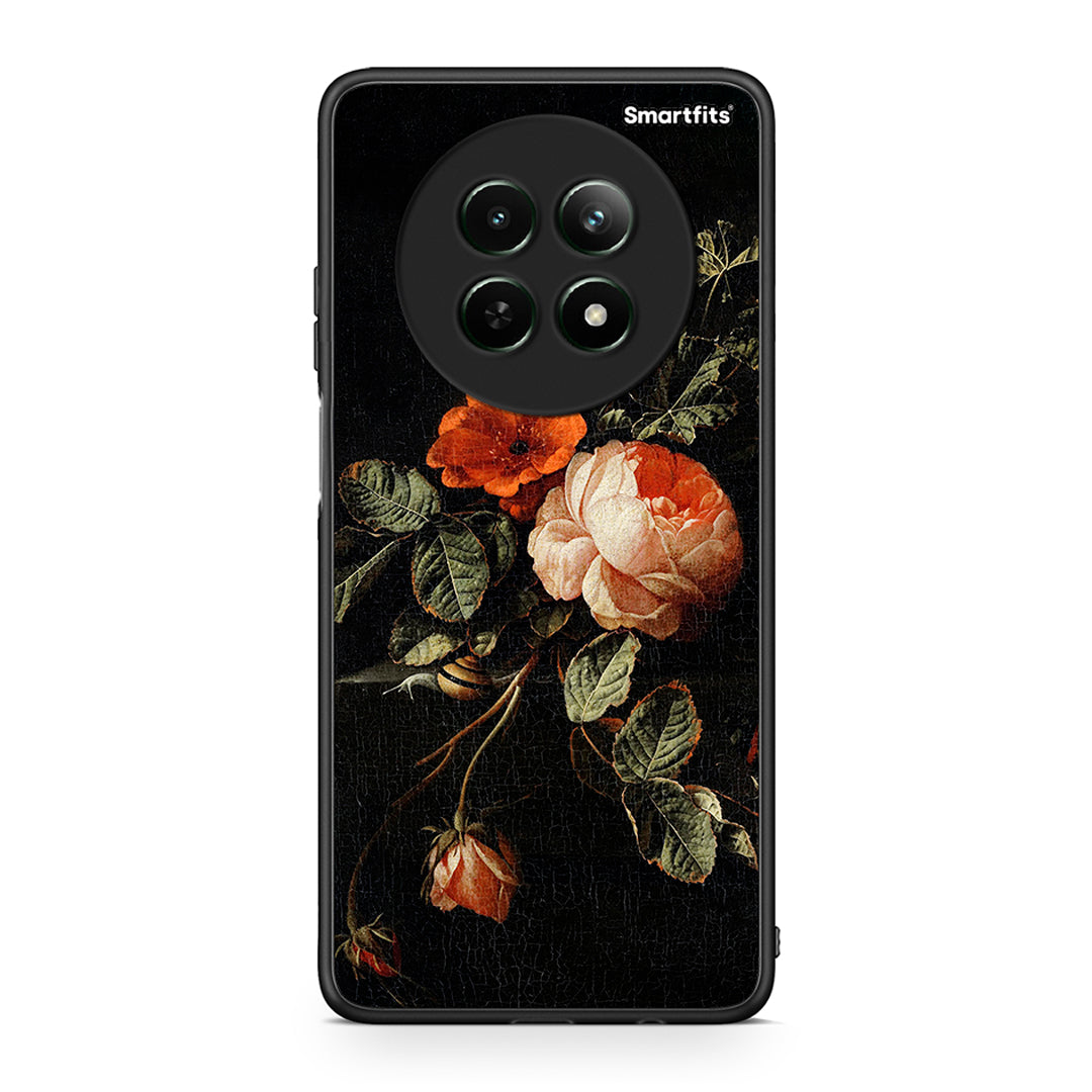 Realme 12 5G Vintage Roses θήκη από τη Smartfits με σχέδιο στο πίσω μέρος και μαύρο περίβλημα | Smartphone case with colorful back and black bezels by Smartfits