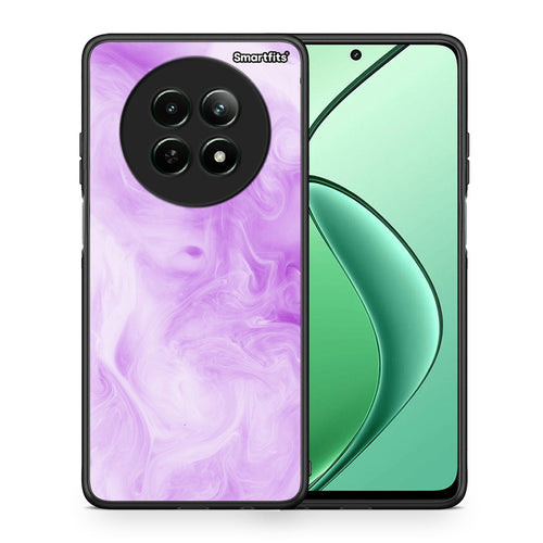 Θήκη Realme 12 5G Lavender Watercolor από τη Smartfits με σχέδιο στο πίσω μέρος και μαύρο περίβλημα | Realme 12 5G Lavender Watercolor case with colorful back and black bezels