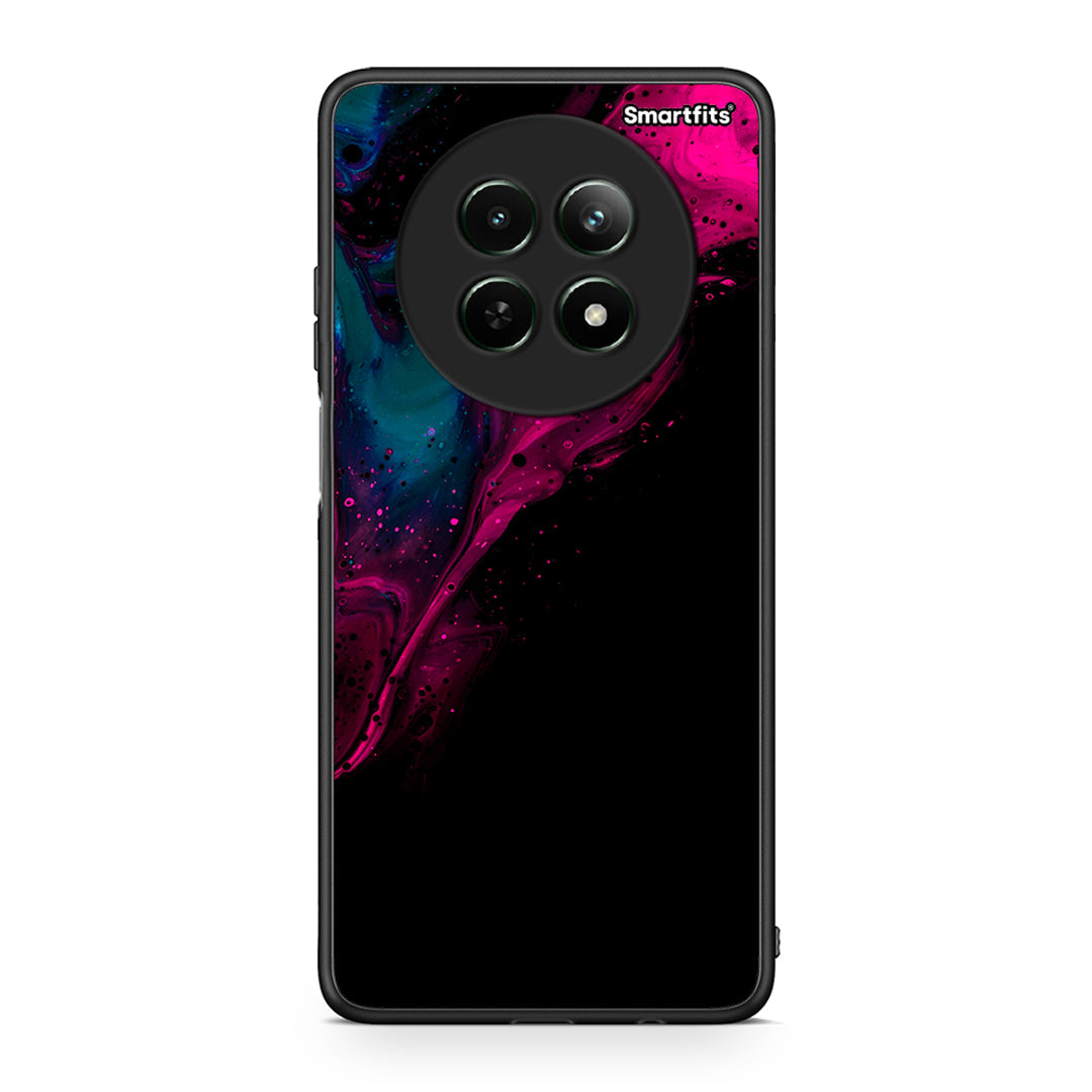 4 - Realme 12 5G Pink Black Watercolor case, cover, bumper