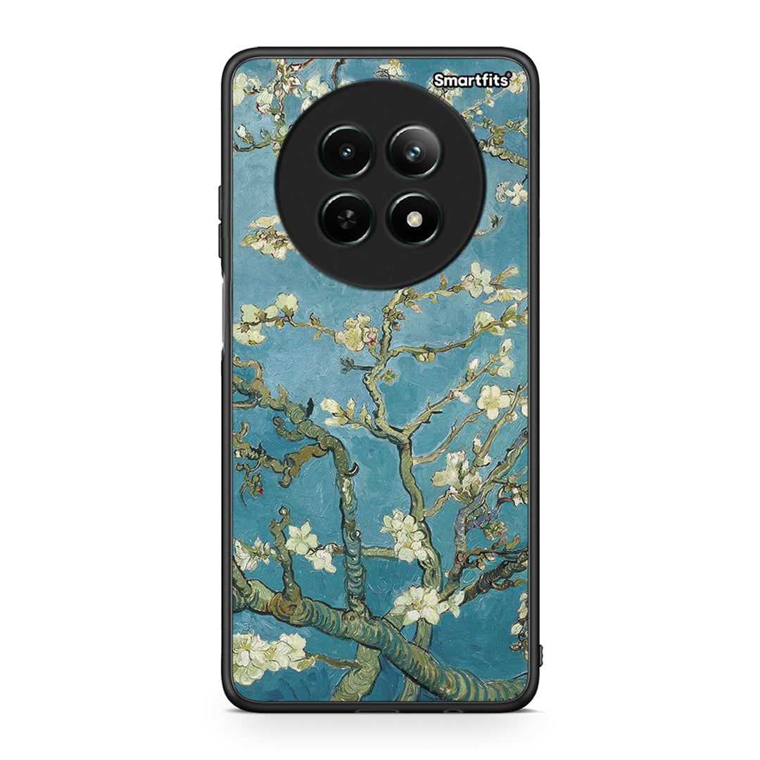 Realme 12 5G White Blossoms θήκη από τη Smartfits με σχέδιο στο πίσω μέρος και μαύρο περίβλημα | Smartphone case with colorful back and black bezels by Smartfits