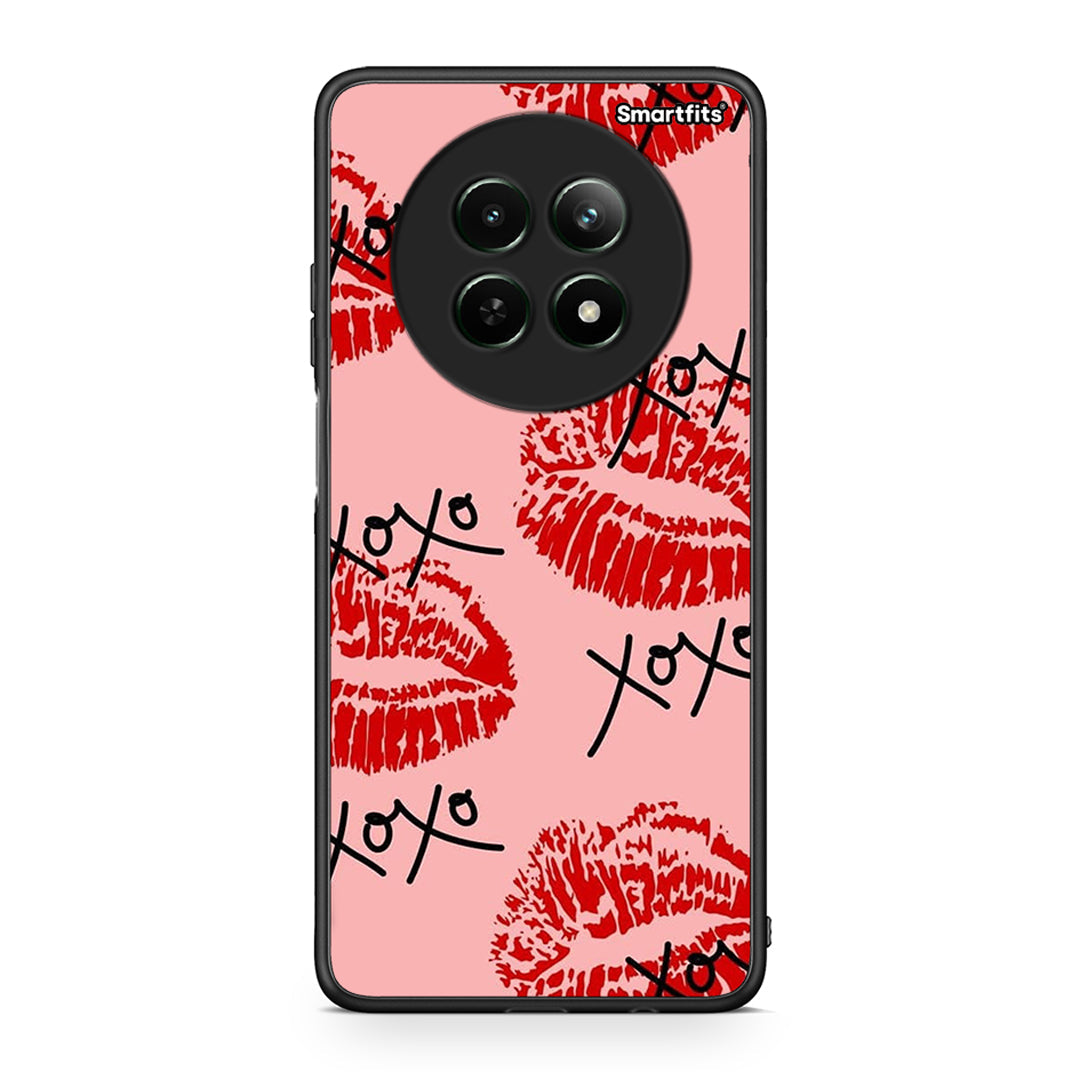 Realme 12 5G XOXO Lips θήκη από τη Smartfits με σχέδιο στο πίσω μέρος και μαύρο περίβλημα | Smartphone case with colorful back and black bezels by Smartfits