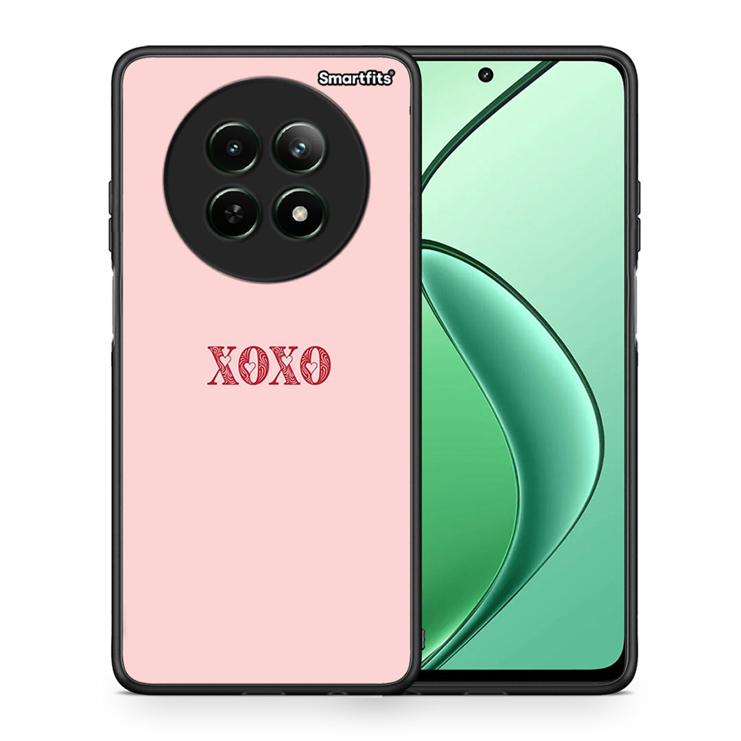 Θήκη Realme 12 5G XOXO Love από τη Smartfits με σχέδιο στο πίσω μέρος και μαύρο περίβλημα | Realme 12 5G XOXO Love case with colorful back and black bezels