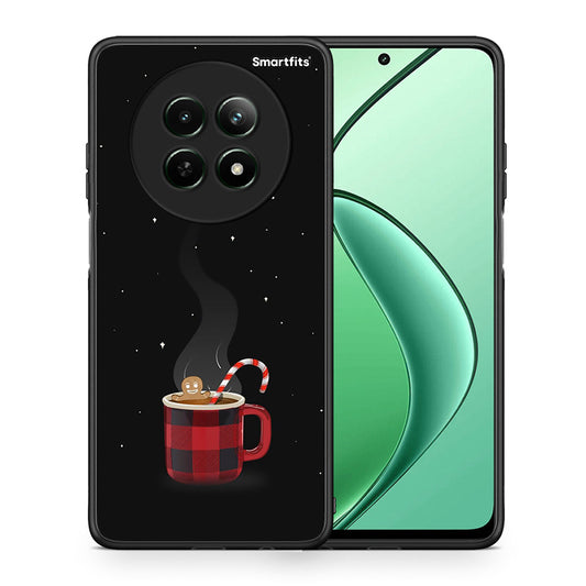 Θήκη Realme 12 5G Xmas Bathing από τη Smartfits με σχέδιο στο πίσω μέρος και μαύρο περίβλημα | Realme 12 5G Xmas Bathing case with colorful back and black bezels