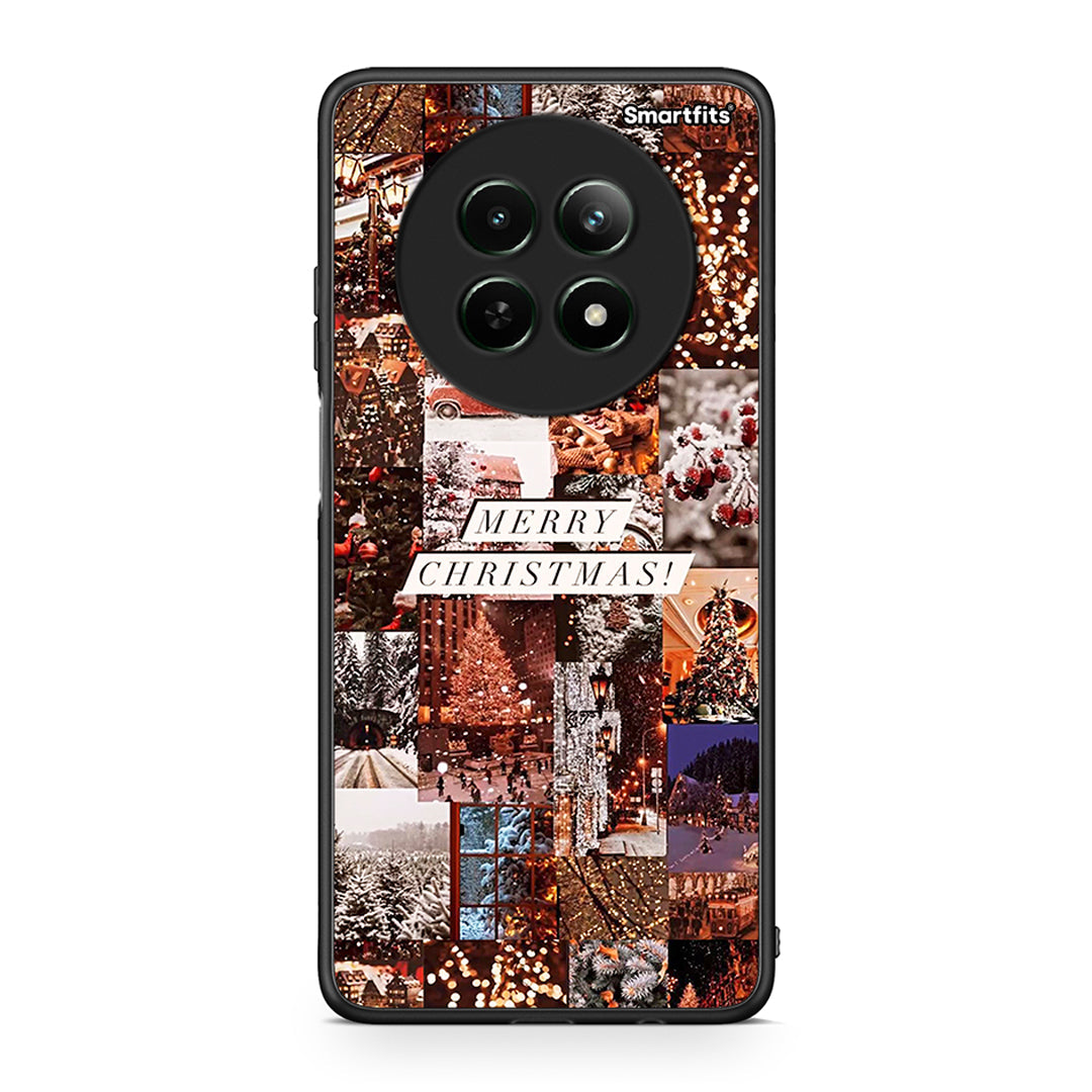 Realme 12 5G Xmas Collage θήκη από τη Smartfits με σχέδιο στο πίσω μέρος και μαύρο περίβλημα | Smartphone case with colorful back and black bezels by Smartfits