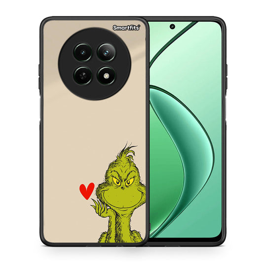 Θήκη Realme 12 5G Xmas Grinch από τη Smartfits με σχέδιο στο πίσω μέρος και μαύρο περίβλημα | Realme 12 5G Xmas Grinch case with colorful back and black bezels