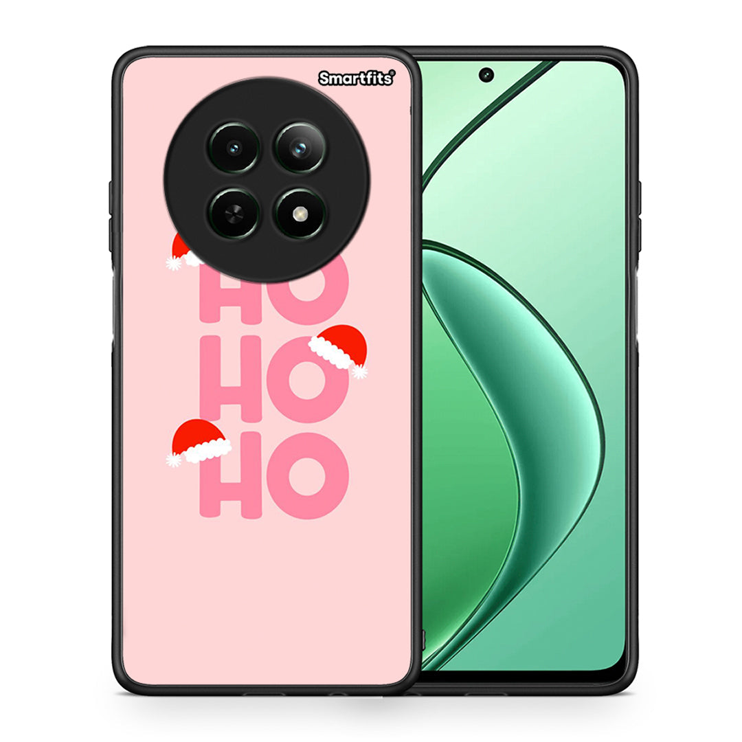 Θήκη Realme 12 5G Xmas Ho Ho Ho από τη Smartfits με σχέδιο στο πίσω μέρος και μαύρο περίβλημα | Realme 12 5G Xmas Ho Ho Ho case with colorful back and black bezels