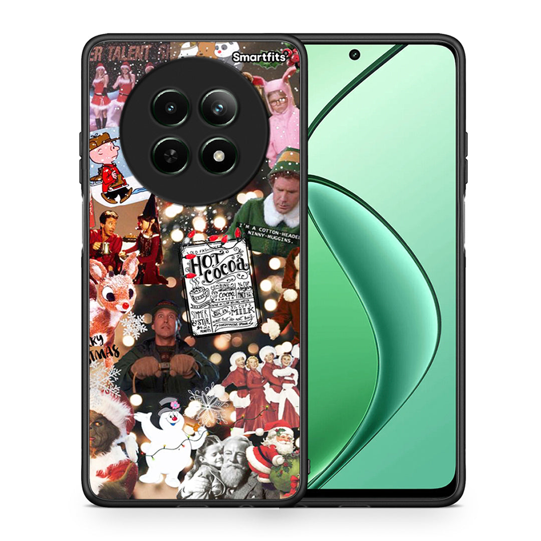 Θήκη Realme 12 5G Xmas Movies από τη Smartfits με σχέδιο στο πίσω μέρος και μαύρο περίβλημα | Realme 12 5G Xmas Movies case with colorful back and black bezels