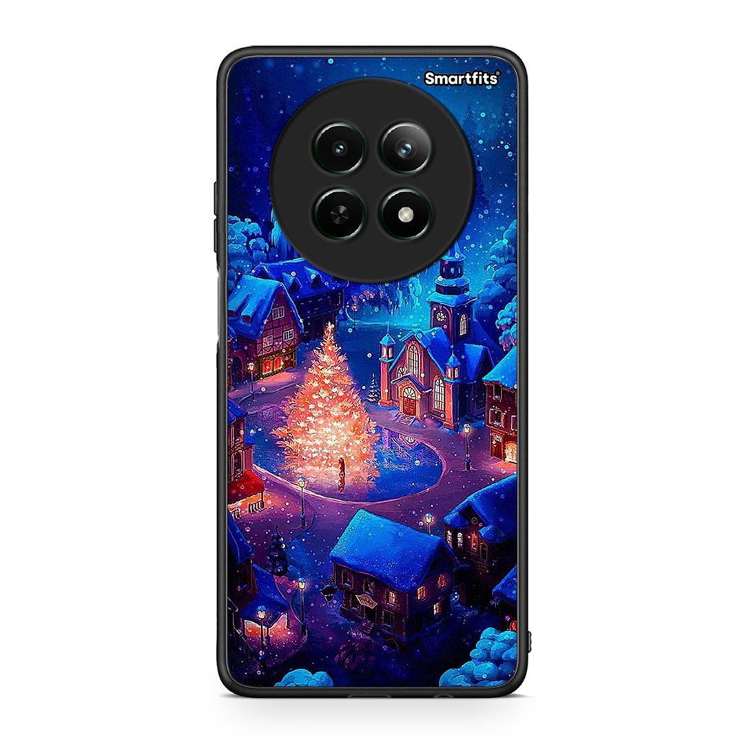 Realme 12 5G Xmas Village θήκη από τη Smartfits με σχέδιο στο πίσω μέρος και μαύρο περίβλημα | Smartphone case with colorful back and black bezels by Smartfits