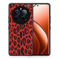 Thumbnail for Θήκη Realme 12 Pro 5G / 12 Pro+ Red Leopard Animal από τη Smartfits με σχέδιο στο πίσω μέρος και μαύρο περίβλημα | Realme 12 Pro 5G / 12 Pro+ Red Leopard Animal case with colorful back and black bezels