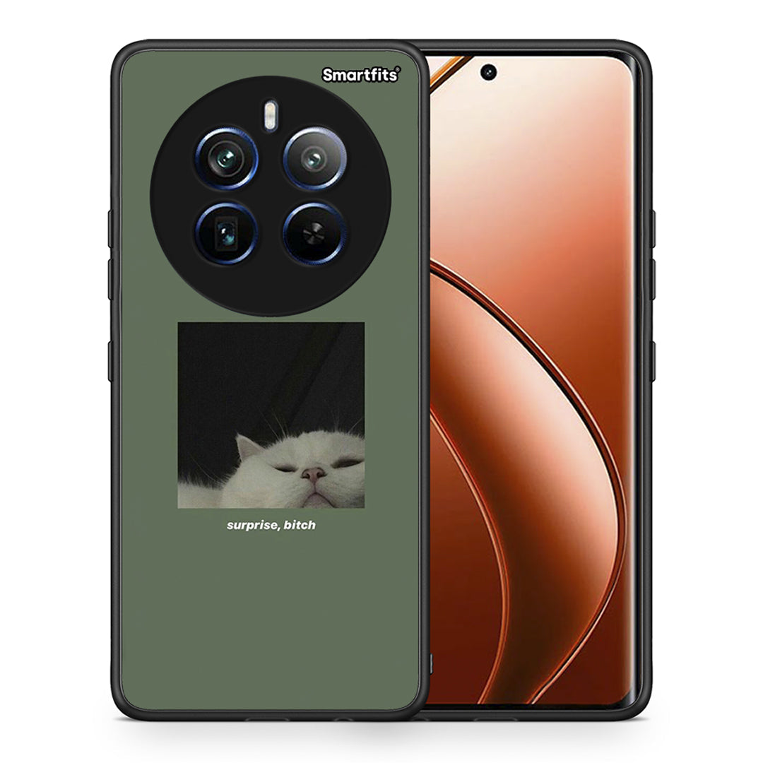 Θήκη Realme 12 Pro 5G / 12 Pro+ Bitch Surprise από τη Smartfits με σχέδιο στο πίσω μέρος και μαύρο περίβλημα | Realme 12 Pro 5G / 12 Pro+ Bitch Surprise case with colorful back and black bezels