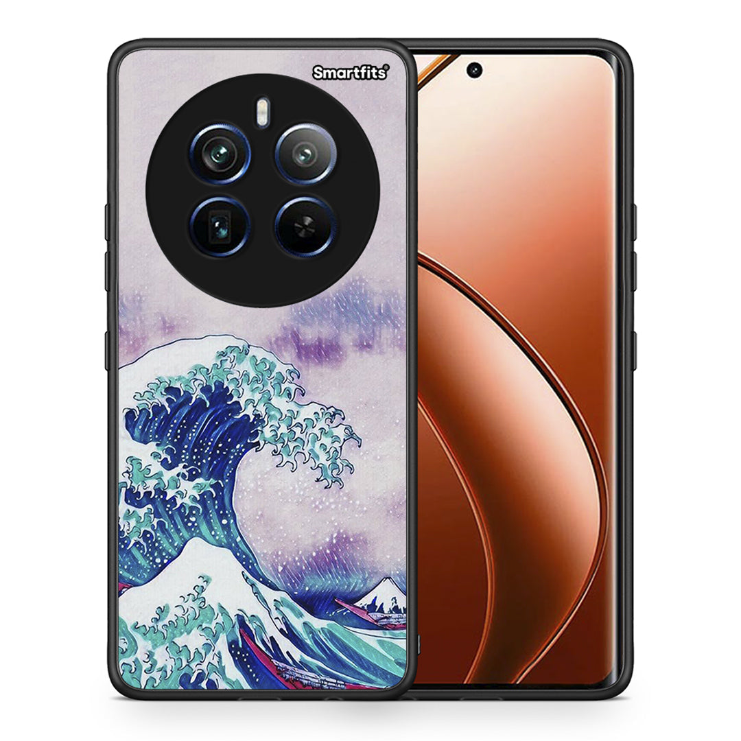 Θήκη Realme 12 Pro 5G / 12 Pro+ Blue Waves από τη Smartfits με σχέδιο στο πίσω μέρος και μαύρο περίβλημα | Realme 12 Pro 5G / 12 Pro+ Blue Waves case with colorful back and black bezels