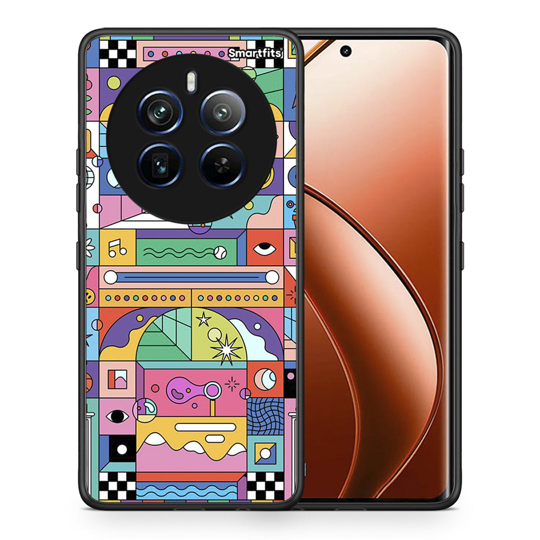 Θήκη Realme 12 Pro 5G / 12 Pro+ Bubbles Soap από τη Smartfits με σχέδιο στο πίσω μέρος και μαύρο περίβλημα | Realme 12 Pro 5G / 12 Pro+ Bubbles Soap case with colorful back and black bezels