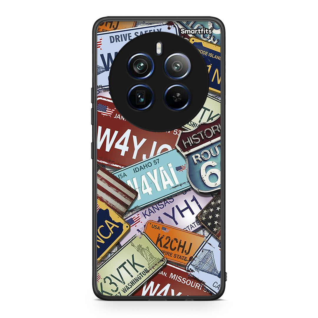 Realme 12 Pro 5G / 12 Pro+ Car Plates θήκη από τη Smartfits με σχέδιο στο πίσω μέρος και μαύρο περίβλημα | Smartphone case with colorful back and black bezels by Smartfits