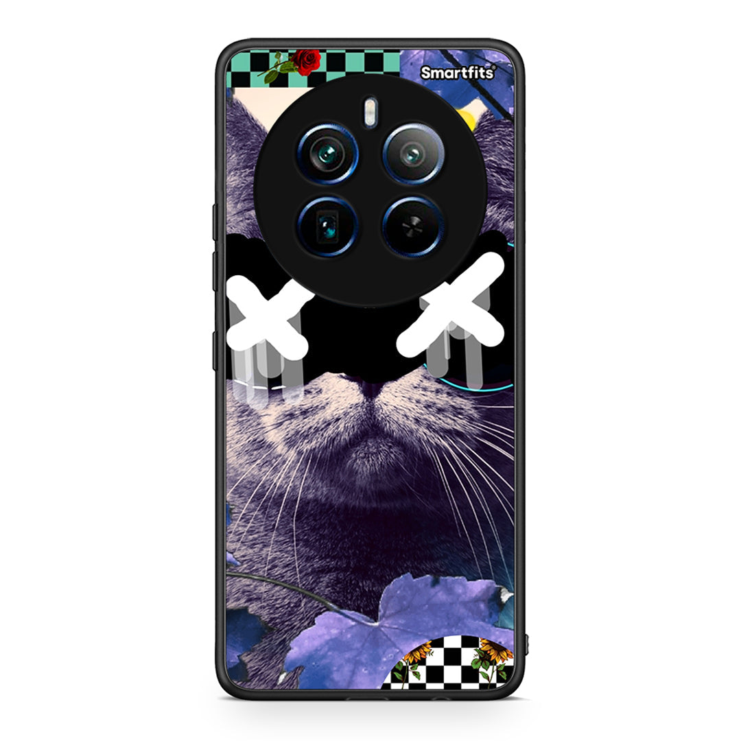 Realme 12 Pro 5G / 12 Pro+ Cat Collage θήκη από τη Smartfits με σχέδιο στο πίσω μέρος και μαύρο περίβλημα | Smartphone case with colorful back and black bezels by Smartfits