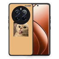 Thumbnail for Θήκη Realme 12 Pro 5G / 12 Pro+ Cat Tongue από τη Smartfits με σχέδιο στο πίσω μέρος και μαύρο περίβλημα | Realme 12 Pro 5G / 12 Pro+ Cat Tongue case with colorful back and black bezels