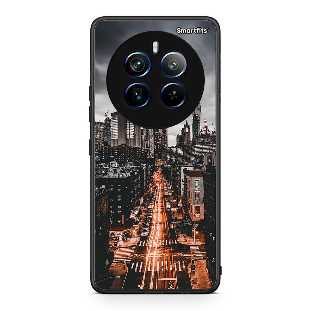 Realme 12 Pro 5G / 12 Pro+ City Lights θήκη από τη Smartfits με σχέδιο στο πίσω μέρος και μαύρο περίβλημα | Smartphone case with colorful back and black bezels by Smartfits