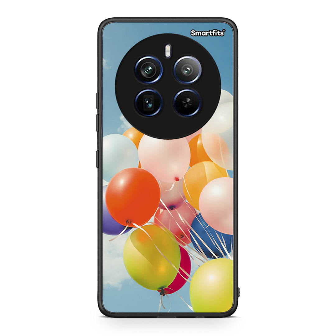 Realme 12 Pro 5G / 12 Pro+ Colorful Balloons θήκη από τη Smartfits με σχέδιο στο πίσω μέρος και μαύρο περίβλημα | Smartphone case with colorful back and black bezels by Smartfits