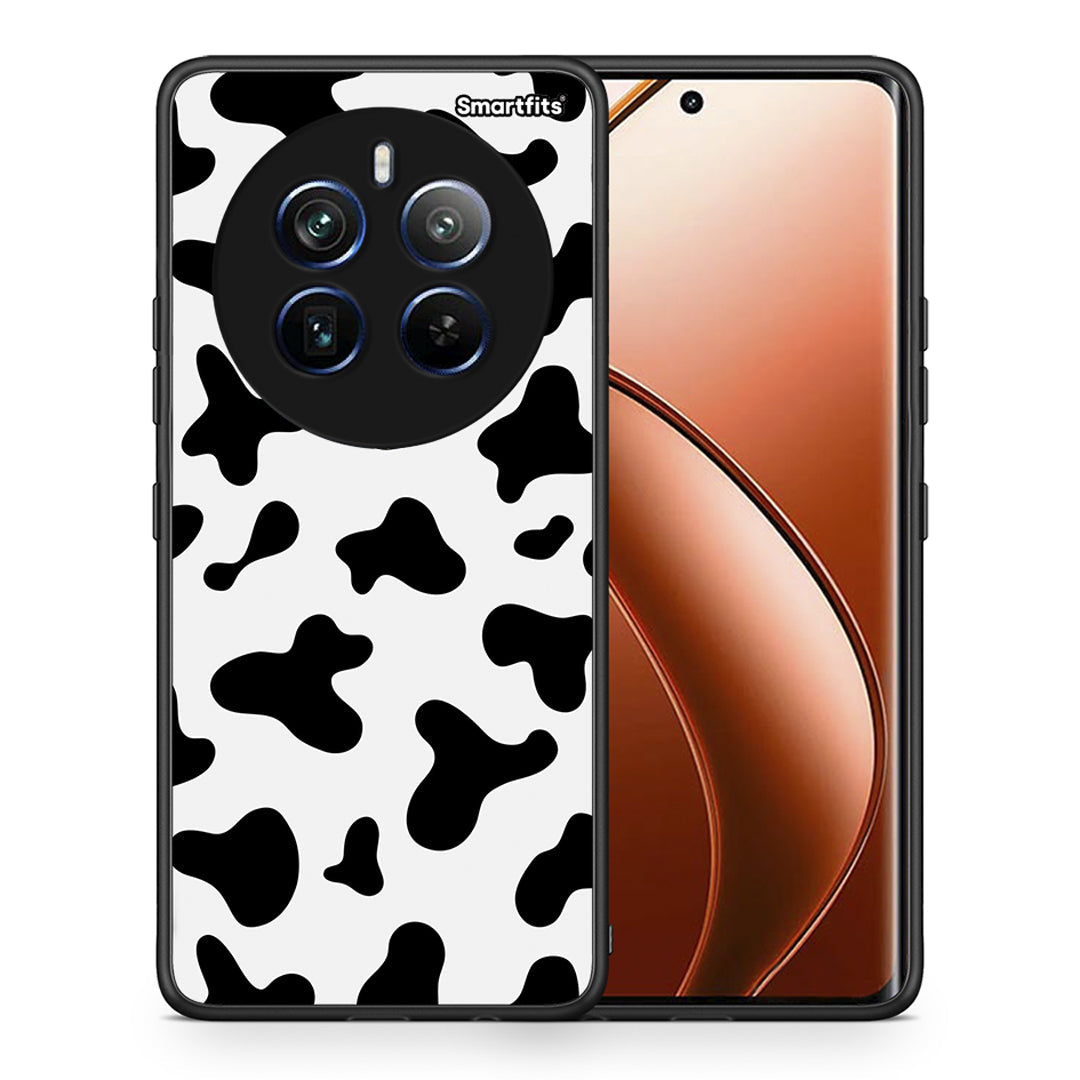 Θήκη Realme 12 Pro 5G / 12 Pro+ Cow Print από τη Smartfits με σχέδιο στο πίσω μέρος και μαύρο περίβλημα | Realme 12 Pro 5G / 12 Pro+ Cow Print case with colorful back and black bezels