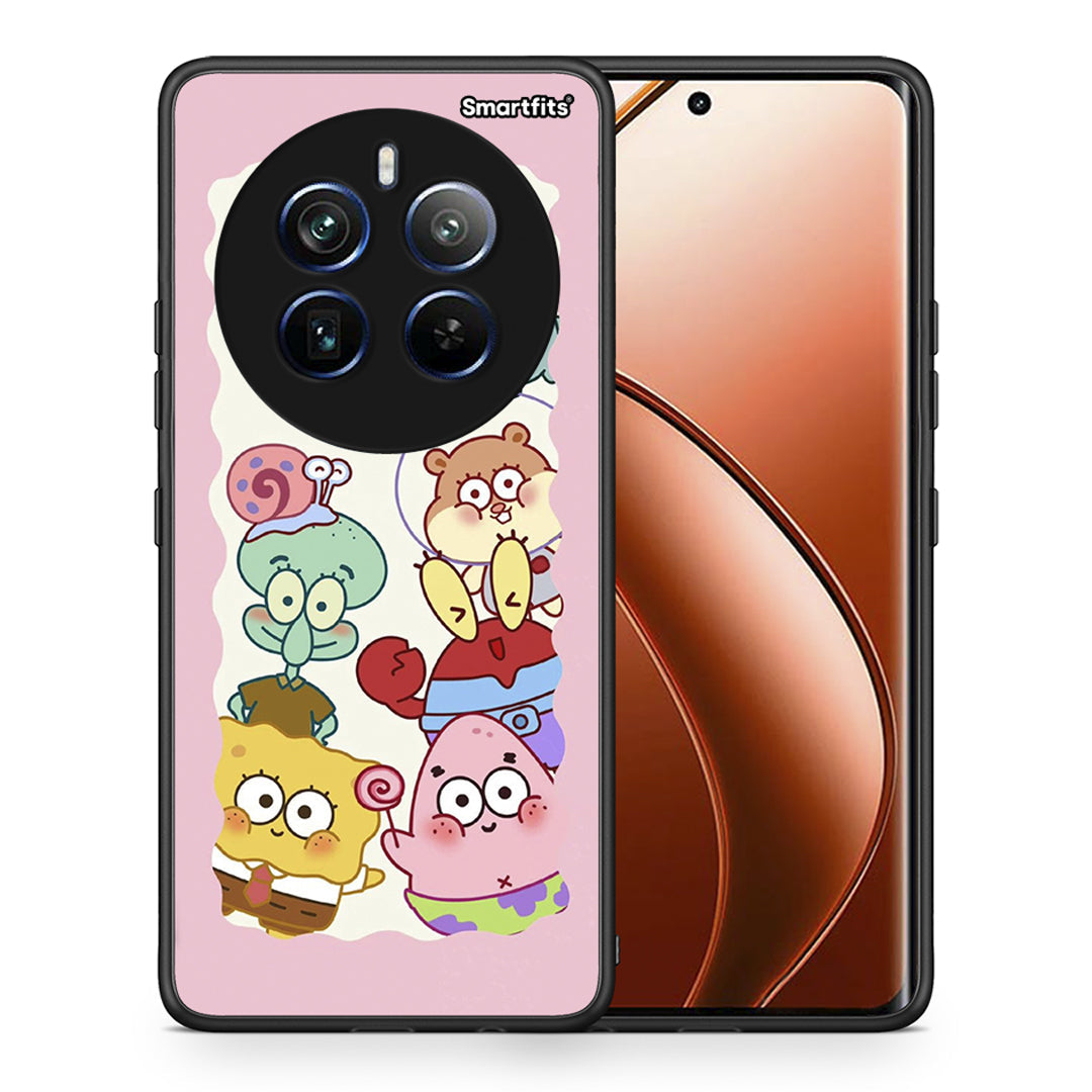 Θήκη Realme 12 Pro 5G / 12 Pro+ Cute Companion από τη Smartfits με σχέδιο στο πίσω μέρος και μαύρο περίβλημα | Realme 12 Pro 5G / 12 Pro+ Cute Companion case with colorful back and black bezels