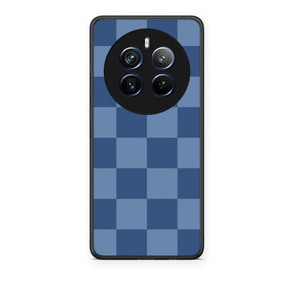 Θήκη Realme 12 Pro 5G / 12 Pro+ Denim Blue Checkerboard από τη Smartfits με σχέδιο στο πίσω μέρος και μαύρο περίβλημα | Realme 12 Pro 5G / 12 Pro+ Denim Blue Checkerboard case with colorful back and black bezels
