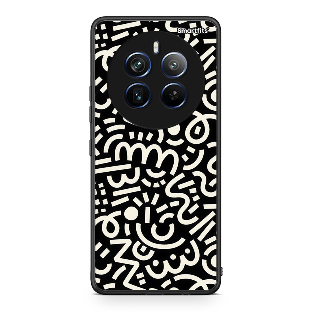Realme 12 Pro 5G / 12 Pro+ Doodle Art Θήκη από τη Smartfits με σχέδιο στο πίσω μέρος και μαύρο περίβλημα | Smartphone case with colorful back and black bezels by Smartfits