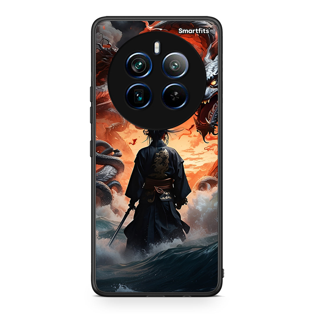 Realme 12 Pro 5G / 12 Pro+ Dragons Fight θήκη από τη Smartfits με σχέδιο στο πίσω μέρος και μαύρο περίβλημα | Smartphone case with colorful back and black bezels by Smartfits