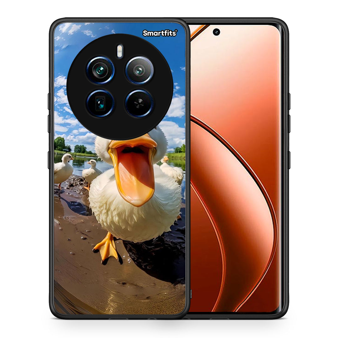 Θήκη Realme 12 Pro 5G / 12 Pro+ Duck Face από τη Smartfits με σχέδιο στο πίσω μέρος και μαύρο περίβλημα | Realme 12 Pro 5G / 12 Pro+ Duck Face case with colorful back and black bezels