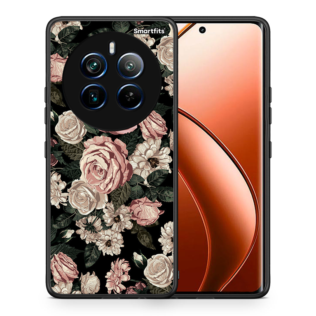 Θήκη Realme 12 Pro 5G / 12 Pro+ Wild Roses Flower από τη Smartfits με σχέδιο στο πίσω μέρος και μαύρο περίβλημα | Realme 12 Pro 5G / 12 Pro+ Wild Roses Flower case with colorful back and black bezels