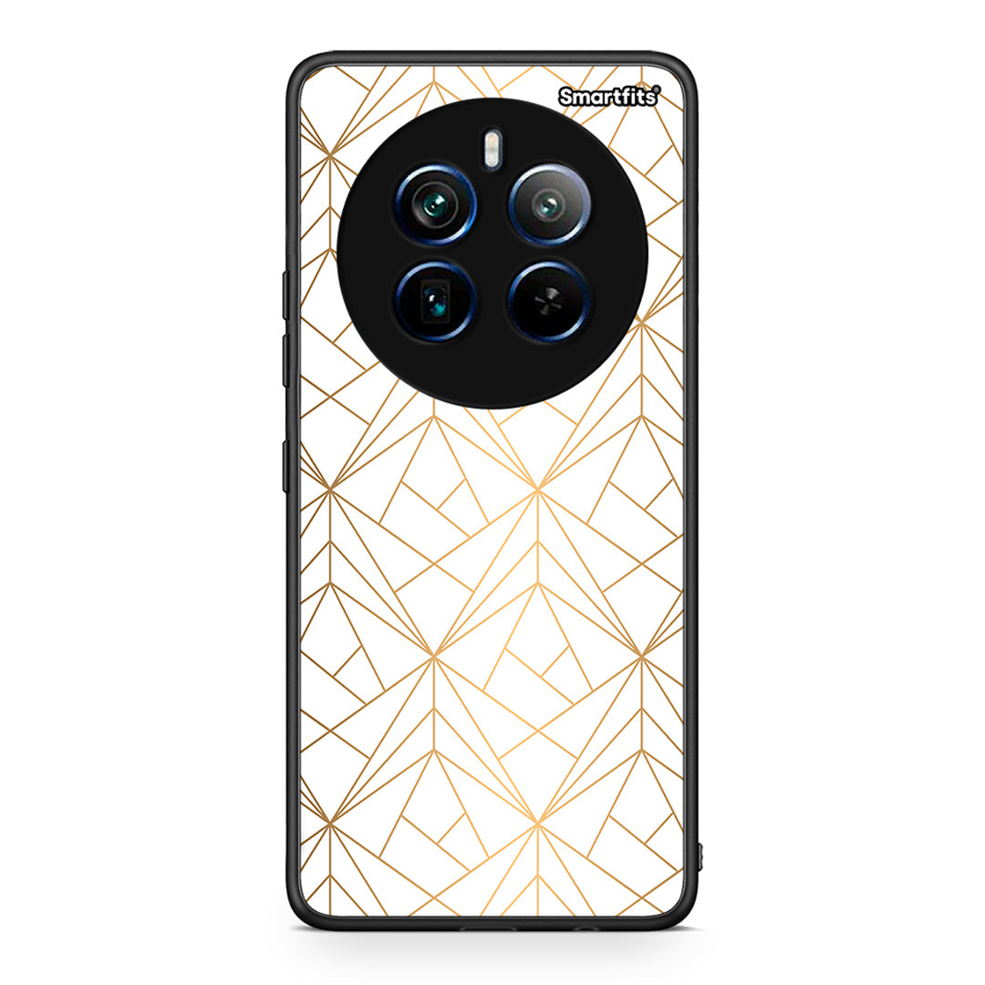 111 - Realme 12 Pro 5G / 12 Pro+ Luxury White Geometric case, cover, bumper
