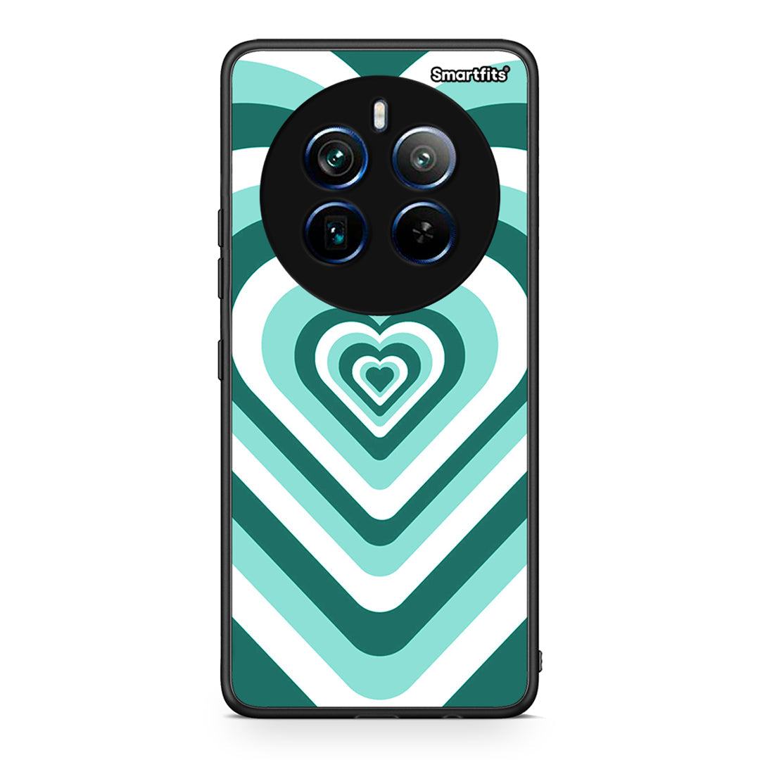 Realme 12 Pro 5G / 12 Pro+ Green Hearts θήκη από τη Smartfits με σχέδιο στο πίσω μέρος και μαύρο περίβλημα | Smartphone case with colorful back and black bezels by Smartfits