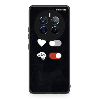 Realme 12 Pro 5G / 12 Pro+ Heart Vs Brain Θήκη Αγίου Βαλεντίνου από τη Smartfits με σχέδιο στο πίσω μέρος και μαύρο περίβλημα | Smartphone case with colorful back and black bezels by Smartfits
