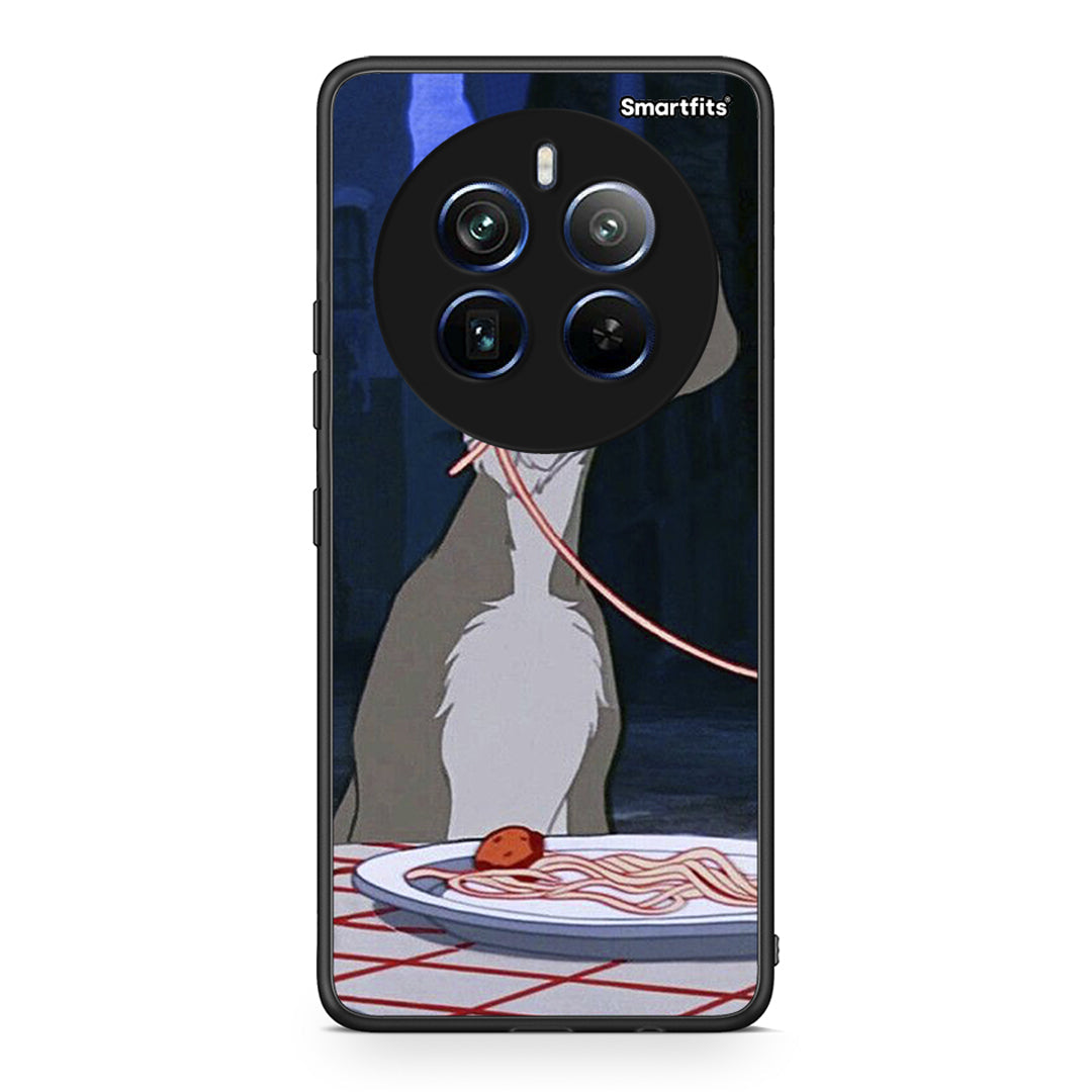 Realme 12 Pro 5G / 12 Pro+ Lady And Tramp 1 Θήκη Αγίου Βαλεντίνου από τη Smartfits με σχέδιο στο πίσω μέρος και μαύρο περίβλημα | Smartphone case with colorful back and black bezels by Smartfits