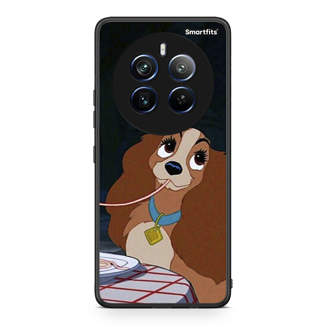 Realme 12 Pro 5G / 12 Pro+ Lady And Tramp 2 Θήκη Αγίου Βαλεντίνου από τη Smartfits με σχέδιο στο πίσω μέρος και μαύρο περίβλημα | Smartphone case with colorful back and black bezels by Smartfits