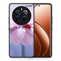 Thumbnail for Θήκη Realme 12 Pro 5G / 12 Pro+ Ladybug Flower από τη Smartfits με σχέδιο στο πίσω μέρος και μαύρο περίβλημα | Realme 12 Pro 5G / 12 Pro+ Ladybug Flower case with colorful back and black bezels