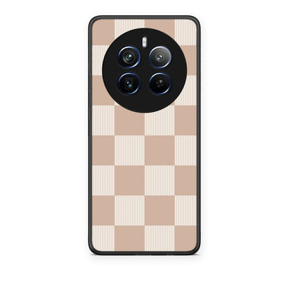Θήκη Realme 12 Pro 5G / 12 Pro+ Latte and Cream Striped Checks από τη Smartfits με σχέδιο στο πίσω μέρος και μαύρο περίβλημα | Realme 12 Pro 5G / 12 Pro+ Latte and Cream Striped Checks case with colorful back and black bezels
