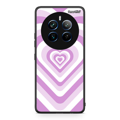 Realme 12 Pro 5G / 12 Pro+ Lilac Hearts θήκη από τη Smartfits με σχέδιο στο πίσω μέρος και μαύρο περίβλημα | Smartphone case with colorful back and black bezels by Smartfits