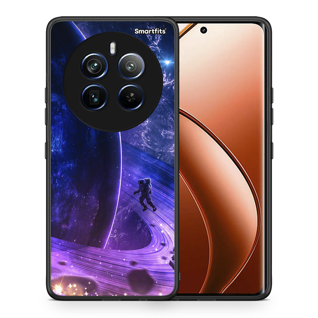 Θήκη Realme 12 Pro 5G / 12 Pro+ Lost Astronaut από τη Smartfits με σχέδιο στο πίσω μέρος και μαύρο περίβλημα | Realme 12 Pro 5G / 12 Pro+ Lost Astronaut case with colorful back and black bezels