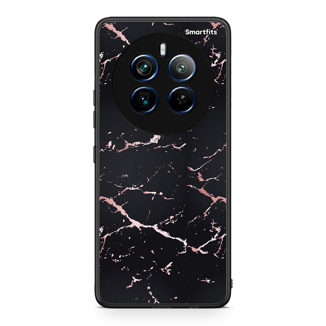 4 - Realme 12 Pro 5G / 12 Pro+ Black Rosegold Marble case, cover, bumper