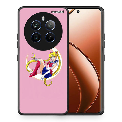 Θήκη Realme 12 Pro 5G / 12 Pro+ Moon Girl από τη Smartfits με σχέδιο στο πίσω μέρος και μαύρο περίβλημα | Realme 12 Pro 5G / 12 Pro+ Moon Girl case with colorful back and black bezels