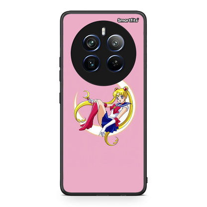 Realme 12 Pro 5G / 12 Pro+ Moon Girl θήκη από τη Smartfits με σχέδιο στο πίσω μέρος και μαύρο περίβλημα | Smartphone case with colorful back and black bezels by Smartfits