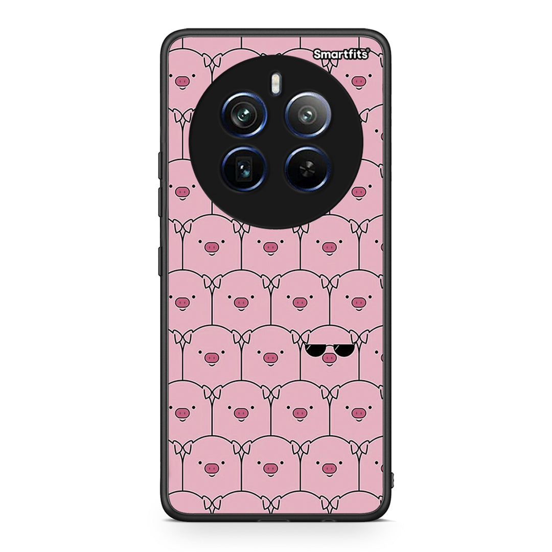 Realme 12 Pro 5G / 12 Pro+ Pig Glasses θήκη από τη Smartfits με σχέδιο στο πίσω μέρος και μαύρο περίβλημα | Smartphone case with colorful back and black bezels by Smartfits