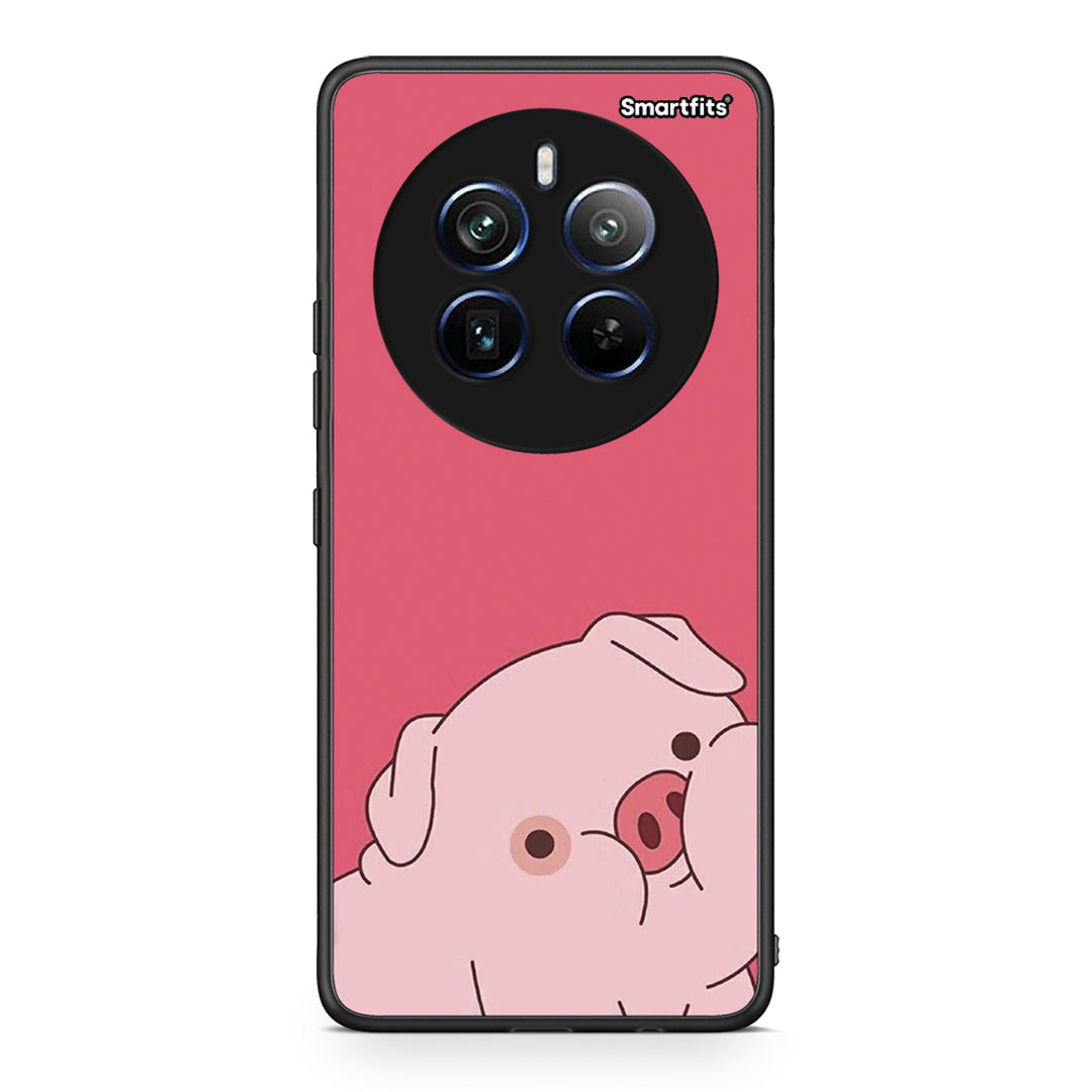 Realme 12 Pro 5G / 12 Pro+ Pig Love 1 Θήκη Αγίου Βαλεντίνου από τη Smartfits με σχέδιο στο πίσω μέρος και μαύρο περίβλημα | Smartphone case with colorful back and black bezels by Smartfits