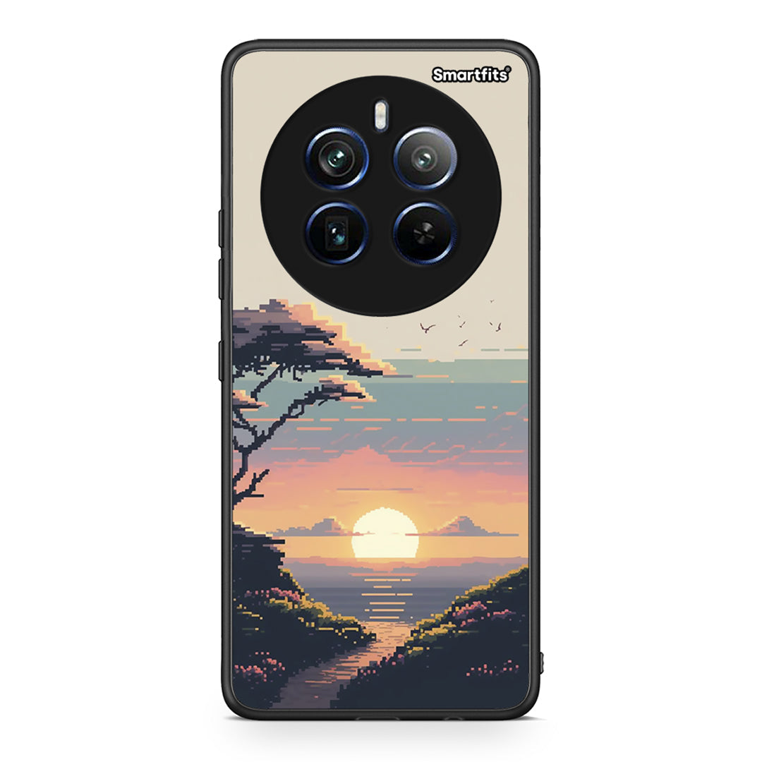 Realme 12 Pro 5G / 12 Pro+ Pixel Sunset Θήκη από τη Smartfits με σχέδιο στο πίσω μέρος και μαύρο περίβλημα | Smartphone case with colorful back and black bezels by Smartfits