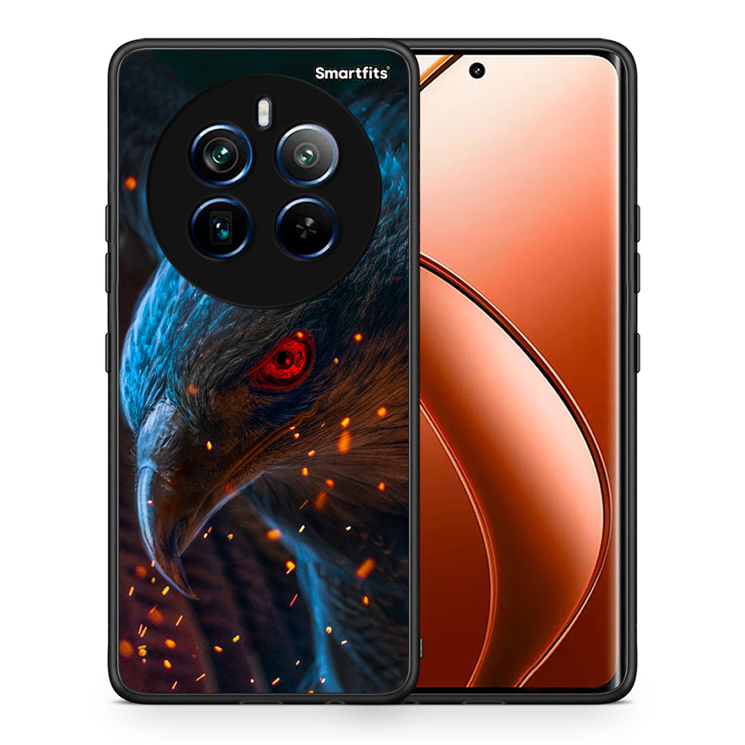 Θήκη Realme 12 Pro 5G / 12 Pro+ Eagle PopArt από τη Smartfits με σχέδιο στο πίσω μέρος και μαύρο περίβλημα | Realme 12 Pro 5G / 12 Pro+ Eagle PopArt case with colorful back and black bezels