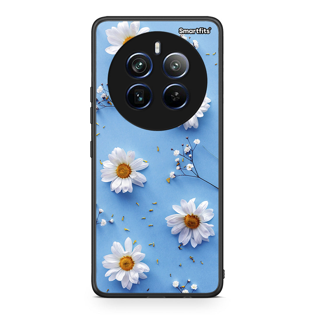 Realme 12 Pro 5G / 12 Pro+ Real Daisies θήκη από τη Smartfits με σχέδιο στο πίσω μέρος και μαύρο περίβλημα | Smartphone case with colorful back and black bezels by Smartfits