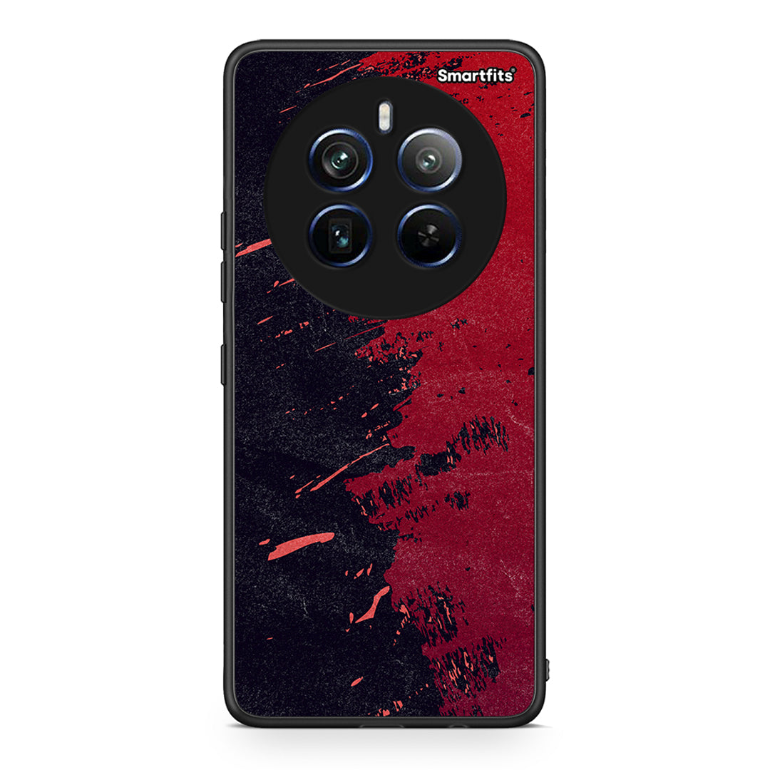 Realme 12 Pro 5G / 12 Pro+ Red Paint Θήκη Αγίου Βαλεντίνου από τη Smartfits με σχέδιο στο πίσω μέρος και μαύρο περίβλημα | Smartphone case with colorful back and black bezels by Smartfits